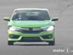  ภาพคันจริง หลุดครั้งแรก 2016 All New Honda Civic คูเป้ ขณะทดสอบวิ่ง