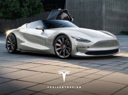 Tesla Roadster เรนเดอร์สปอร์ตโรดสเตอร์พลังงานไฟฟ้า บนพื้นฐาน Toyota FT-1 Concept
