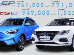 MG ZS EV 2022 ราคาใหม่ลด 240,000 บาท MG EP 2022 ราคาใหม่เหลือ 761,000 บาท