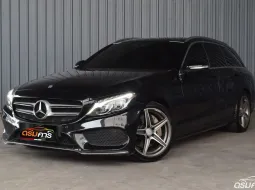 Benz C300 2.1 W205 HYBRID AMG Dynamic 2015 รถบ้านมือเดียวใช้งานน้อยไมล์เพียง 1.3 แสนกว่าโล 
