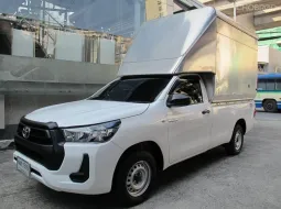 2024 TOYOTA REVO 2.4 ENTRY (ยูโร5) หัวเดียว เกียร์AUTO สีขาว มีหลังคาตู้ทึบ วิ่ง 55,405 กม รถสวย