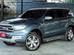 FORD EVEREST 3.2 TITANIUM PLUS SUNROOF 4WD ปี2017(แท้) โฟร์วิล เกียร์ออโต้6SPEED สีฟ้า