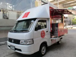 2025 SUZUKI CARRY 1.5 สีขาว เกียร์ธรรมดา แต่ง FoodTruck พร้อมใช้งาน เดินไฟฟ้า + อ่างล้างน้ำ
