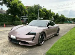 Porsche Taycan Turbo 105 kWh 2023 สีชมพู สวยไม่เหมือนใคร รถศูนย์  AAS ไมล์น้อย  