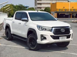  รถบ้านแท้ Toyota Hilux Revo Double cab 2.4 E Plus Prerunner เกียร์ Auto สีขาว ปี 2018 จด 2018 