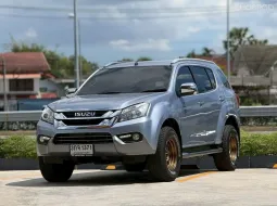 2014 ISUZU MU-X 2.5 (DVD) สีฟ้า เกียร์ออโต้ เครื่องดีเซล ขับ2 ไมล์แท้ คู่มือบุ๊คเซอร์วิสครบ