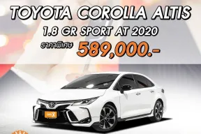 TOYOTA COROLLA ALTIS 1.8 GR SPORT ปี 2020 ผ่อนเริ่มต้น 9,*** *รับCashback 50%*