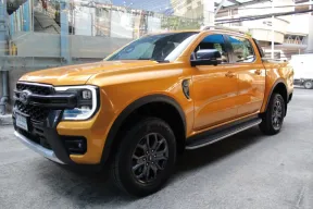 2023 FORD RANGER DOUBBLE CAB 2.0 BI-TURBO 4WD WILDTRAK (รุ่นTOPสุด) เกียร์AUTO รถสวยสภาพใหม่ ฟรีดาว