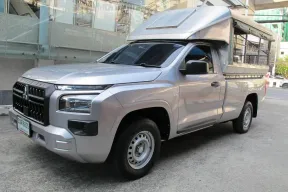 2024 MITSUBISHI TRITON SINGLE 2.4 PRO เกียร์ธรรมดา สีบรอนเทา วิ่งน้อย 44,856 กม มีหลังคา รถสวยมาก 