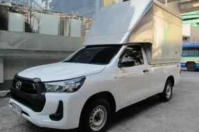 2024 TOYOTA REVO 2.4 ENTRY (ยูโร5) หัวเดียว เกียร์AUTO สีขาว มีหลังคาตู้ทึบ วิ่ง 55,405 กม รถสวย