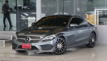 Mercedes-Benz C250 Coupe AMG W205 ปี2017 ไมล์แท้4x,xxxโล เข้าศูนย์ตลอด สวยเดิมทั้งคัน ฟรีดาวน์
