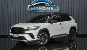 TOYOTA COROLLA CROSS 1.8 HEV GR SPORT AT ปี 2022 สีขาว-ดำ