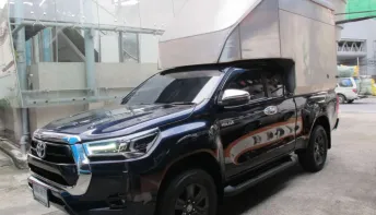 2022 TOYOTA REVO CAB 2.4 MID PRERUNNER เกียร์ธรรมดา สีน้ำเงิน รถสวยสภาพใหม่ มือเดียว ฟรีดาวน์