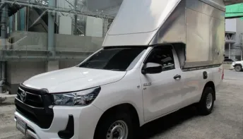 2024 TOYOTA REVO 2.8 ENTRY หัวเดียว เกียร์ธรรมดา สีขาว ตู้ทึบ + โช๊คช่วงล่าง รถสวยสภาพดี ฟรีดาวน์