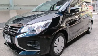 2024 MITSUBISHI MIRAGE 1.2 ACTIVE เกียร์AUTO สีดำ พวงมาลัยมัลติ DVD วิ่งน้อย 16,348 กม.รถสวยสภาพใหม่