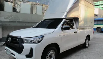 2024 TOYOTA REVO 2.4 ENTRY (ยูโร5) หัวเดียว เกียร์AUTO สีขาว มีหลังคาตู้ทึบ วิ่ง 55,405 กม รถสวย