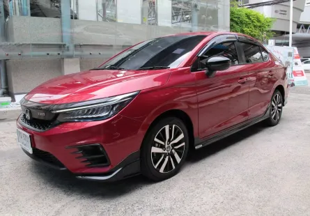 2022 HONDA CITY TURBO 1.0 RS AUTO สีแดง รุ่นTOP ปุ่มSTART วิ่งน้อย 32,119 กม. มือเดียว รถสวยสภาพใหม่