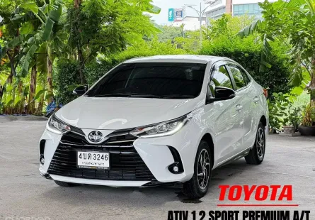 รถมือเดียว สวย พร้อมใช้งาน Toyota Yaris Ativ 1.2 Sport Premium รถเก๋ง 4 ประตู รถสวย