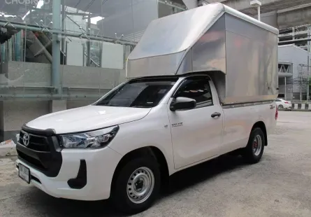 2021 TOYOTA REVO 2.4 ENTRY หัวเดียว เกียร์ธรรมดา สีขาว วิ่งน้อย 24,610 กม.  ใส่หลังคาตู้ทึบ เพลาลอย