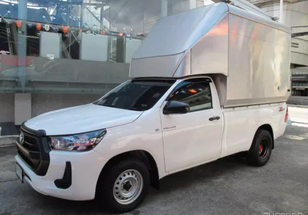 2021 TOYOTA REVO 2.4 ENTRY หัวเดียว เกียร์ธรรมดา สีขาว  วิ่งน้อย ใส่หลังคาตู้ทึบ เสริมแหนบ เพลาลอย