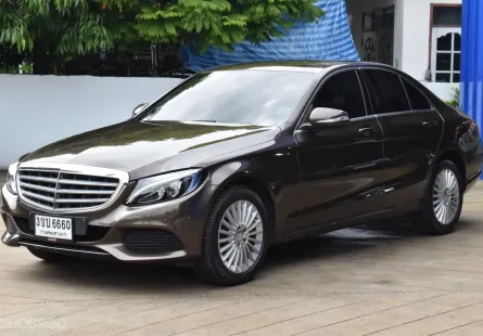 Mercedes Benz C180 Exclusive (W205) สี Saddle Brown Metallic ปี 2015 ช็คประวัติศูนย์ Benz Thailand