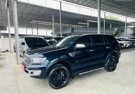 FORD EVEREST 2.0 TITANIUM PLUS 2021 รถบ้าน มือแรกออกห้าง ไมล์น้อย 6 หมื่นโล TOP รับประกันตัวถังสวย