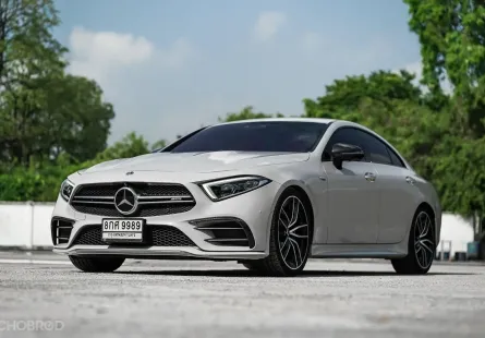 Benz CLS53 3.0 AMG 4Matic Bi-turbo ปี 2019 มือเดียวป้ายแดง สีขาว Wrapเทา ออฟชั่นล้น ๆ