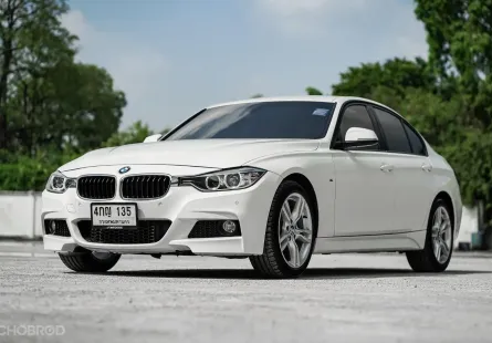 BMW 320d Msport F30 ปี 2014 มือเดียวป้ายแดง สีขาว เบาะแดง สภาพอย่างสวย