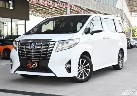 Toyota Alphard 2.5 HV 4WD 2017 รถแท้ออกศูนย์ตัวท๊อป เบาะมิกกี้เป็นเบาะนวด ชุดแต่งรอบคัน 