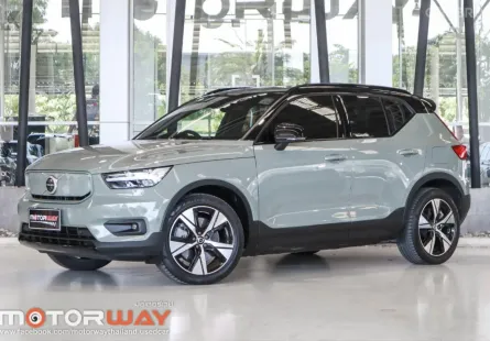 VOLVO XC40  Recharge Pure Electric สีเขียว Sage Green Metallic ปี 2022  วิ่ง 38,xxx km.