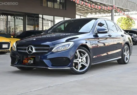 Benz C300 2.1 W205 Blue TEC HYBRID AMG Dynamic 2015 รถบ้านมือเดียวชุดแต่งศูนย์รอบคัน