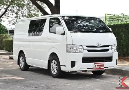 Toyota Hiace 3.0 ตัวเตี้ย D4D 2019 รถตู้เตี้ยบรรทุกเจาะกระจก เบาะ 1 แถว พร้อมใช้งาน