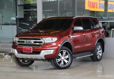 Ford Everest 2.2 Titanium+ ปี 2018 ไมล์แท้แน่นอน3x,xxxโล เข้าศูนย์ตลอด รถบ้านมือเดียว เดิมสวยทั้งคัน