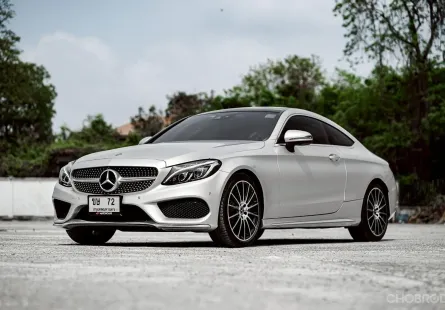 New !! Benz C250 Coupe AMG ปี 2018 มือเดียวป้ายแดง ภายในเบาะแดง 