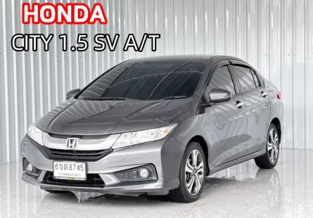 รุ่นท๊อป Honda CITY 1.5 SV i-VTEC รถเก๋ง 4 ประตู รถสภาพดี มีประกัน