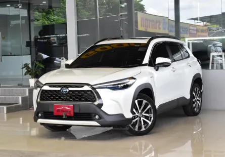 Toyota Corolla Cross 1.8Hybrid Premium Safety ปี21 ใช้น้อยเข้าศูนย์ตลอด รถบ้านมือเดียว warranty2026