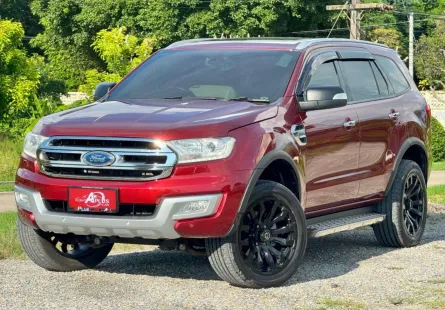 FORD EVEREST 3.2 TITANIUM PLUS 4WD TOP SUNROOF  ปี2015(จดทะเบียน2017)(MNC) เกียร์ A/T 10SPEED สีแดง
