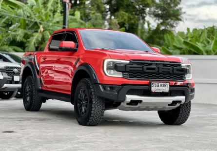 2024 FORD RANGER, 2.0 RAPTOR BI-TURBO 4WD โฉม DOUBLE CAB สีส้ม สวยจัดๆ