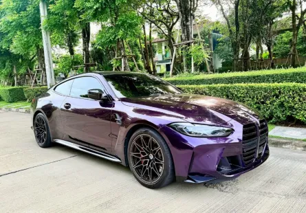 BMW M4 3.0 Competition 2022 สีเหลือง Wrap ม่วง สวยสุด ไมล์น้อย 16,000 km. 