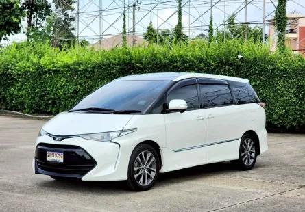 Toyota Estima 2.4 Aeras Premium 2017 วิ่งน้อย 90,000 กม. สีขาวสวย 