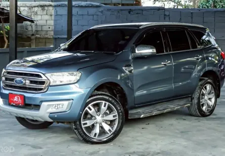 FORD EVEREST 3.2 TITANIUM PLUS SUNROOF 4WD ปี2017(แท้) โฟร์วิล เกียร์ออโต้6SPEED สีฟ้า