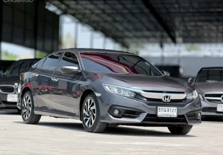 2016 HONDA CIVIC, 1.8 EL โฉม FC-FK ปี16-21 สีเทา เบนซิน เกียร์ออโต้ คู่มือบุ๊คเซอร์วิสครบ