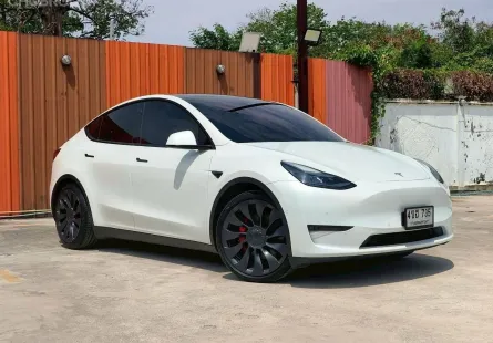 Tesla Model Y Performance AWD  Dual Motor Top ปี 2024 สีขาว Option ล้นๆ