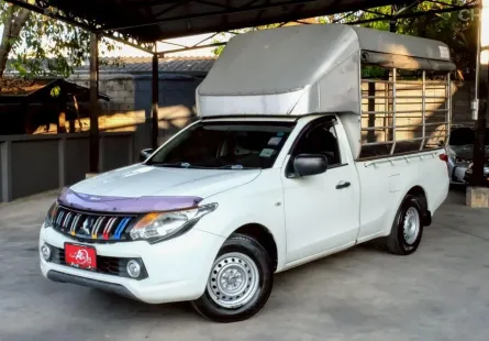 MITSUBISHI TRITON ตอนเดียว 2.5 GLX M/T ปี2017(แท้) สีขาว พร้อมคอกหลังคา