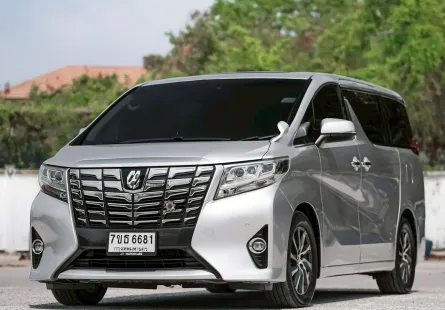 Toyota Alphard 2.5G ปี 2015 รถตู้ 7 ที่นั่ง เบาะนิ่มนั่งสบาย ขับง่าย ทัศนียภาพดี