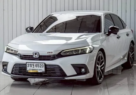 HONDA CIVIC, 2.0 e:HEV RS ปี 2022 สีขาว โฉม FE ปี21-ปัจจุบัน