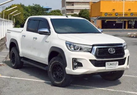  รถบ้านแท้ Toyota Hilux Revo Double cab 2.4 E Plus Prerunner เกียร์ Auto สีขาว ปี 2018 จด 2018 
