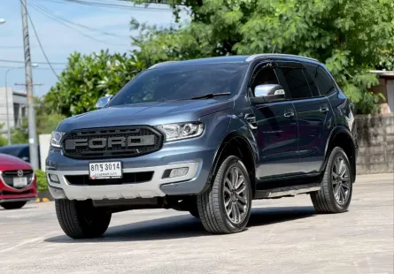 2018 FORD EVEREST, 2.0 TURBO TITANIUM PLUS สีเทา เกียร์ออโต้ ขับ2 ไมล์แท้ คู่มือบุ๊คเซอร์วิสครบ