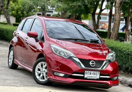  Nissan Note ห้าประตูตัวท็อป  1.2 VL 2017 สีแดง 