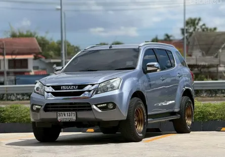 2014 ISUZU MU-X 2.5 (DVD) สีฟ้า เกียร์ออโต้ เครื่องดีเซล ขับ2 ไมล์แท้ คู่มือบุ๊คเซอร์วิสครบ
